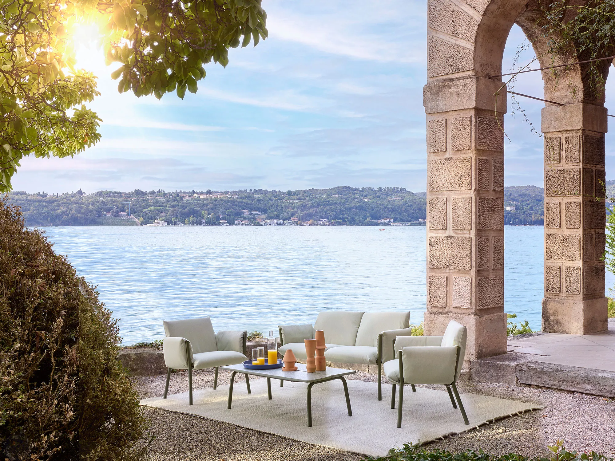 Collezione imbottiti outdoor in tessuto BREZZA by S-CAB
