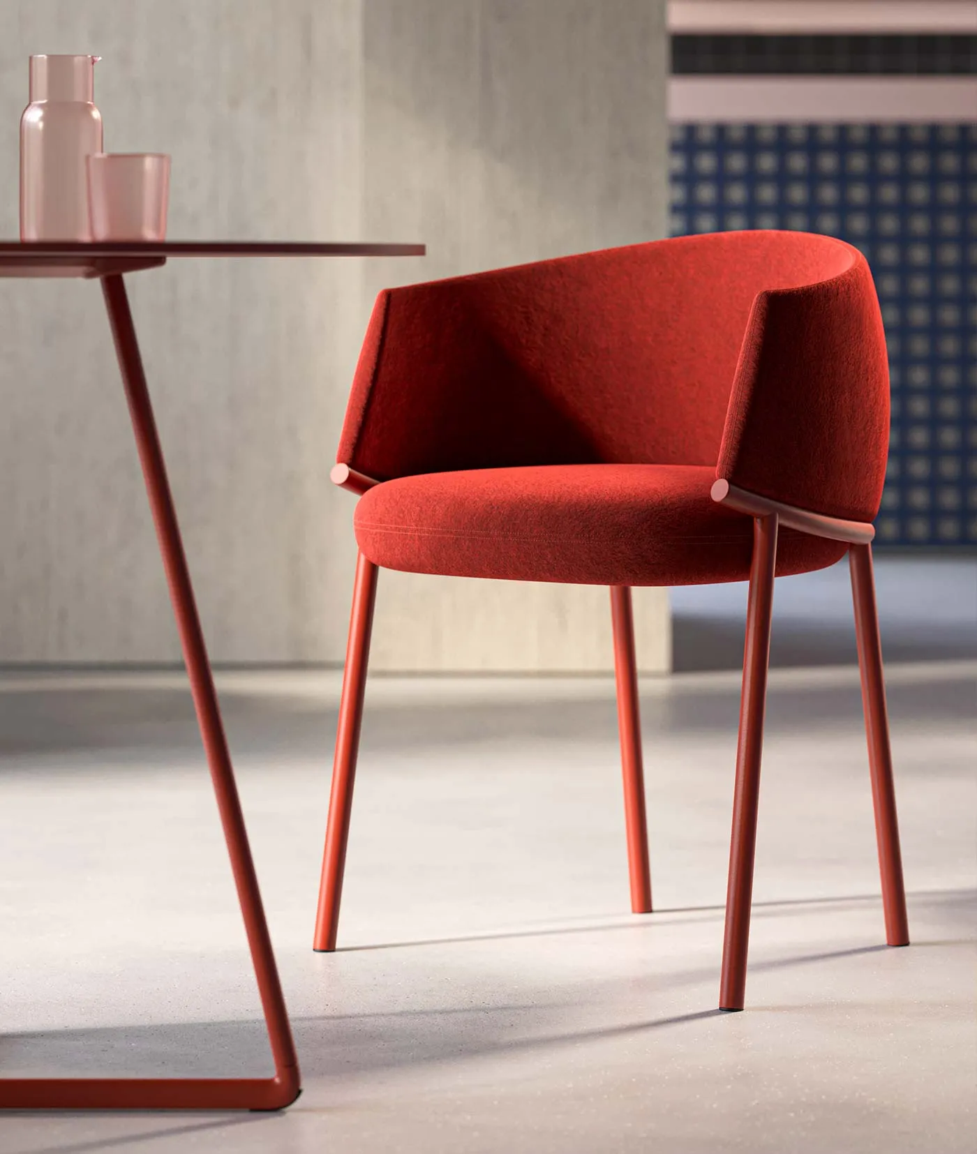 indoor upholstered armchair collection koala by s•cab